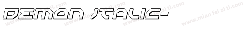 Demon Italic字体转换